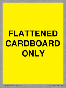 FLATTENED CARDBOARD ONLY